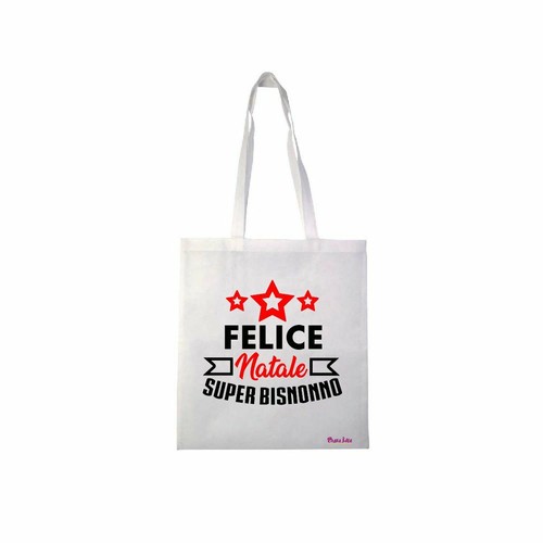 Borsa poliestere 36x40 scritta - borsa,
