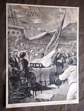 Civitavecchia nel 1880 Bandiera donata dalle donne romane alla corazzata Roma