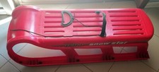 Rotho snowstar bob slittino da neve slitta vintage slitta plastica anni 80 rosso