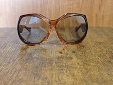 OCCHIALI DA SOLE VINTAGE YVES SAINT LAURENT 403 IN ACETATO MARRONE MADE IN FR...
