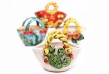 Coffa cestino in ceramica di