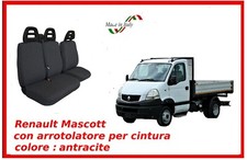 Coprisedili Renault Mascott con arrotolatore fodere trapuntate grigio antracite 