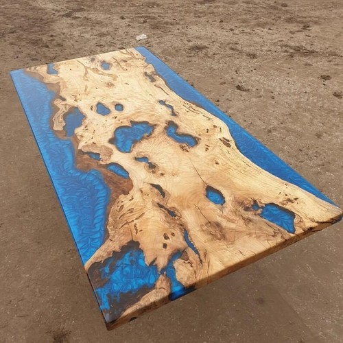 Tavolo fiume epossidico blu - tavolo,