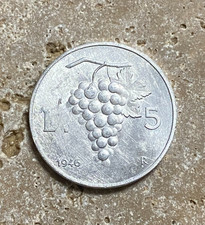 5 Lire   1946 UVA  Repubblica
