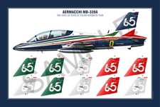 Aermacchi MB-339A Squadron Print - Poster 30x45 "Frecce Tricolori" 65 anniversar