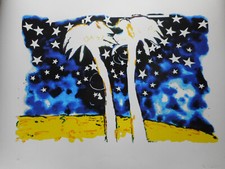 MARIO SCHIFANO OASI STELLATA cm.120x100 tano festa,franco angeli,nino caffe