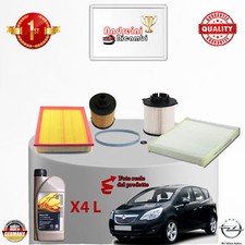 KIT TAGLIANDO 4  FILTRI E OLIO OPEL MERIVA B 1.3 CDTI 70KW 95CV DAL 2011 ->