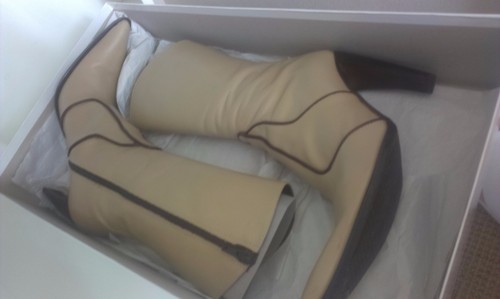 Stivaletti crema tacco - , a