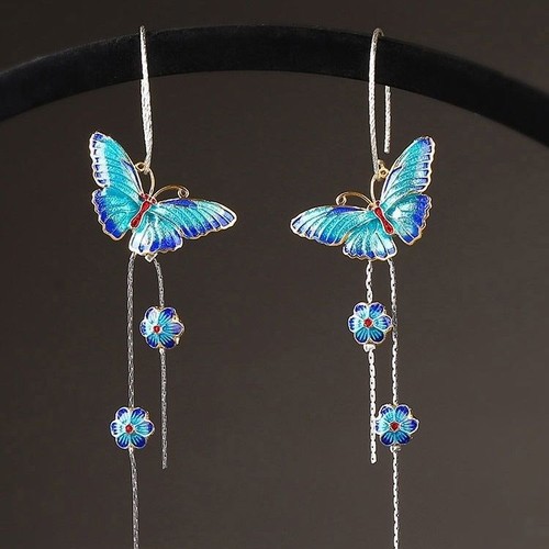 Orecchini vintage farfalla - orecchini,