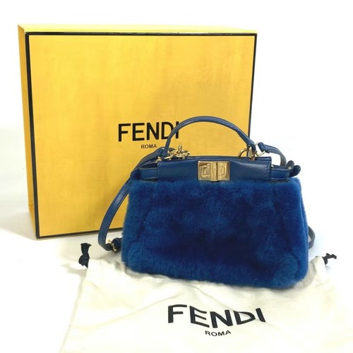 Borsa fendi micro peekaboo blu - borsa,