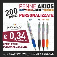 200 PENNE AKIOS PERSONALIZZATE STAMPATE