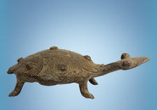 Rara scultura tartaruga bronzo