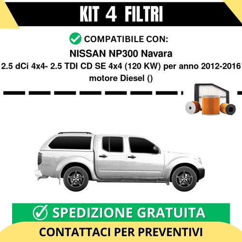 Kit filtri tagliando - 4, per