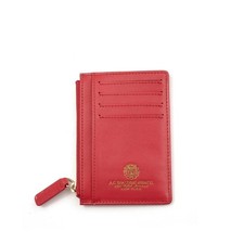 Porta Carte Credito e Monete donna Sissy in pelle - Spalding & Bros - Nero/Rosso