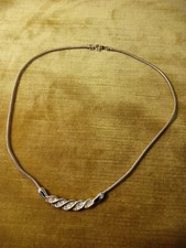 Collana Catena Girocollo strass Donna Elegante Moda Modello Classico colore Oro