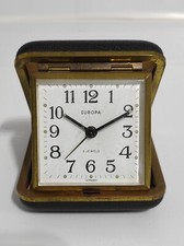 Sveglia da viaggio vintage meccanica EUROPA 2 Jewels Germany NON FUNZIONANTE!
