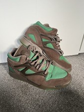 Reebok Pump Omni Lite Classic Hightop Trainer taglia UK 12 US 13 EU 47 marrone verde