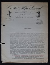 Fattura PARIGI 1936 Sté ALFA