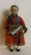 SC70) BAMBOLA D' EPOCA TIPO DONNA CONTADINA - PANNO LENCI - FELTRO