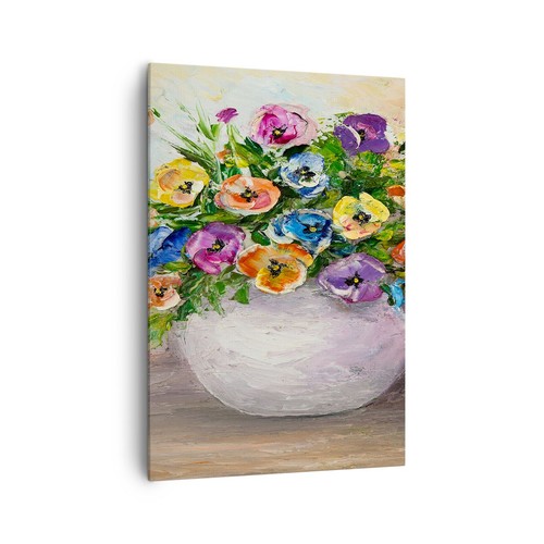 Quadro tela 70x100cm fiori - su,