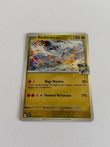 Carte pokemon reshiram holo - reshiram,