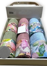 Asciugamano 3+3 Spugna Puro Cotone 100% Viso + Ospite Morbido Assorbente Elegant