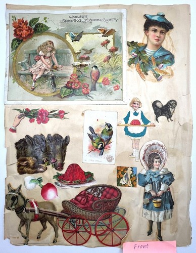 Antica pagina album vittoriano