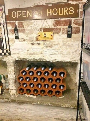 Porta vino terracotta con - porta, in
