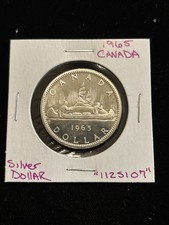 1965 Canada dollaro d'argento circolato "1125107" canadese $1