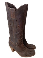 MOMA Stivale militare Donna Stivale alto Taglia IT 40 marrone stile casual