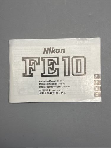 Nikon fe10 manuale - nikon,