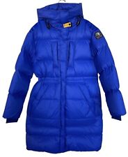 Parajumpers Cappotto Giacca Donna Taglia Media M Blu Polare Puffer Lungo con Cappuccio Eira