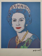 Litografia firmata Andy Warhol - 2x Regina Elisabetta II - Certificato Leo Ca...