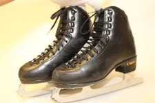 Risport RF4 Mens US 6.5 Black Lace Up Boot 9 1/3" Blades Figure Dance Ice Skates