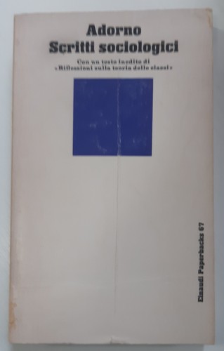Theodor adorno scritti - theodor,