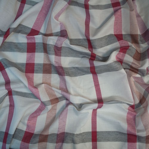 Tessuto lino quadri burberry - tessuto,