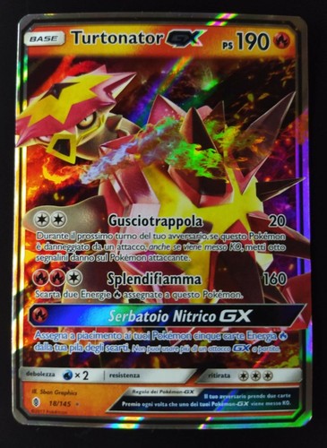 Pokemon turtonator 18 145 - turtonator, gx
