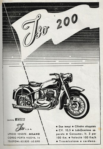 Pubblicita 1952 motocicletta - 1952,