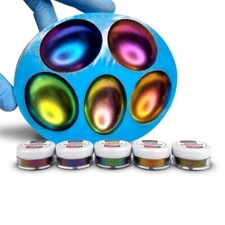 CHAMELEON SET - 5 pigmenti in polvere effetto cangiante, effetto brillante.