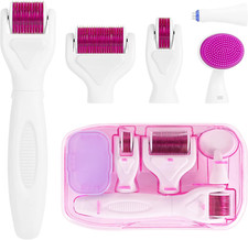 Derma Roller, 6 in 1 Derma Roller Kit Dermoroller Con 0.5/1/1.5Mm Micro-Ago Roll