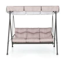 Dondolo 3 posti madagascar colore beige altalena per esterno arredo giardino 