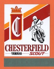 Adesivo Sticker Vintage Autocollant Aufkleber Moto Tuning CHESTERFIELD YAMAHA