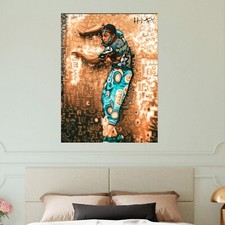 Tribale ENORME Grande Tela 30''X40'' Firmato Gay Artist Proof Jacob Hitt con COA