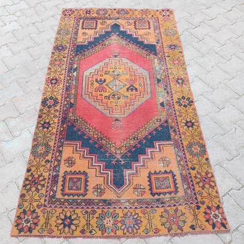 Tappeto 3x6 oro - senape, vintage