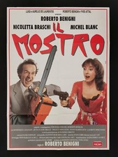 IL MOSTRO poster manifesto Benigni Nicoletta Braschi Girotti Brialy Motosega D63
