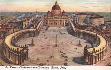 Roma, ITALIA - Cattedrale e Colonnato di San Pietro
