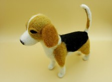 Bambola morbida lana fatta a mano eco giocattolo cucciolo beagle cane simpatico da collezione regalo animale