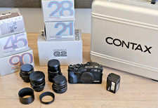 Contax G2 Set 21mm 28mm 45mm 90mm TLA200 Black in Mint Condition