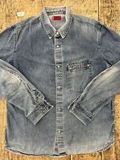 LEVI'S ® Camicia Shirt LEVIS UOMO Vtg COWBOY WESTERN tg XL Worker Jeans Denim
