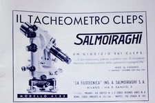 PUBBLICITA' ORIGINALE VINTAGE ANNI 30 -TACHEOMETRO CLEPS SALMOIRAGHI